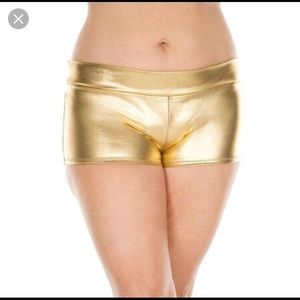 Music Legs Banded Metallic Shorts